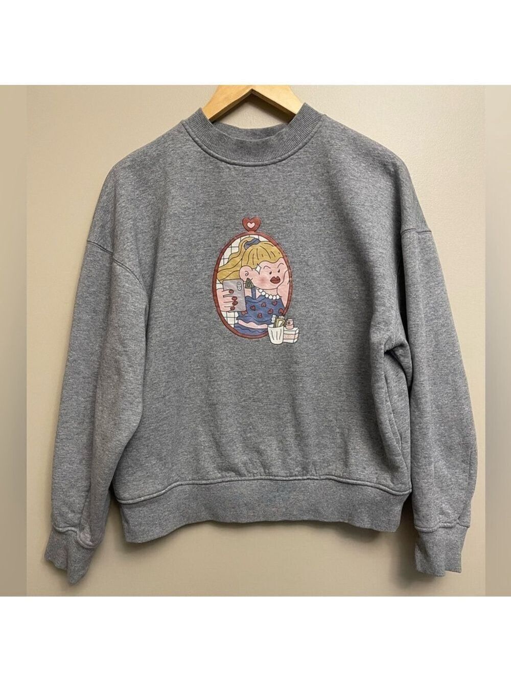 Prod Fleece Lined Crewneck Gray Small